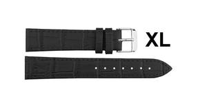 Unisex 1305XL Black Genuine Leather Luxury Watch Strap Breathable Soft <b>Adjustable</b> Stainless Steel Buckle Waterproof Lightweight - Product Image 3
