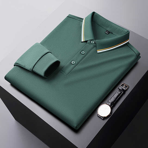 Tendencia caliente personalizada Otoño Invierno Golf de manga larga para Polos para hombres Fabricante al por mayor Patrón sólido - Product Image 1