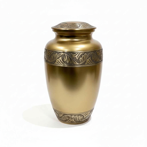 Urnas Funerarias de Metal Dorado Europeas al por Mayor - Acabado de Alto Pulido, Calidad de Exportación, Embalaje Seguro, Listas para Envío Internacional - Product Image 1