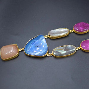 สร้อยคอแฟชั่นทันสมัยเครื่องประดับสร้อยคอหินพร้อมต่างหูสำหรับเด็กผู้หญิงและผู้หญิง - Product Image 1