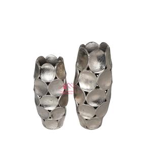 Florero de Venta caliente de metal de aluminio fundido a precio de mayorista Juego de 2 floreros de oro - Product Image 4