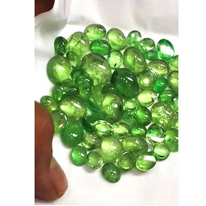 61 pièces de tsavorite naturelle de 8 mm à 20 mm, cabochon ovale, lot de 220 carats, Iroc Sales, pierres précieuses de tsavorite vertes de haute qualité, cabochon, 440 $ US - Product Image 3