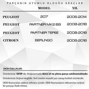 Tapa de interruptor de ventana izquierda para Peugeot 207, Partner, Tepee y Citroen Berlingo - Product Image 2