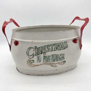 Maceta de metal Jingle Pine para ajustes navideños al aire libre con asas fuertes diseñadas para sostener arreglos florales y vegetación - Product Image 5