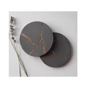 Tapis de tasse à vaisselle en bois durables de haute qualité pour la décoration d'hôtel à la maison Sous-verres en bois imprimés en émail Tasse Tasse Tapis et tampons Napperons - Product Image 3