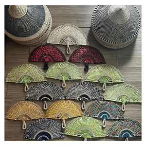 Abanico de Paja de Mar, Abanico Tejido Artesanal de Paja de Mar para Regalos de Eventos, Recuerdos de Fiesta y Uso Refrescante, Hecho en Vietnam - Product Image 6