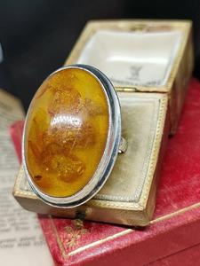 925 Sterling Silver Classic Style <b>Ring</b> Pear Cut Baltic <b>Amber</b> Gemstone Fine Wedding Bezel Setting for Women for Engagement - Product Image 5