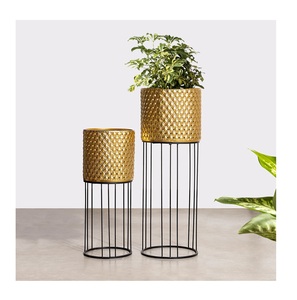Customized Modern and Unique Metal Planters with <b>Stand</b> Made from High-Quality Material at Lowest Price - Product Image 5