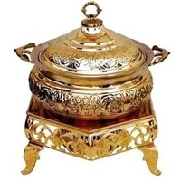 Buffet de chauffe-plats rond de luxe en acier inoxydable de haute qualité avec réchaud à alcool pour les occasions spéciales