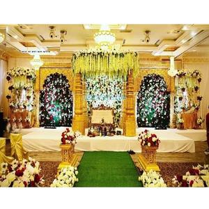 Decoración de Mandap de Boda Estilo Gopuram, Decoración Tradicional y Fusionada para Mandap de Boda, Decoración de Escenario de Boda con Temática de Sri Lanka, EE. UU. - Product Image 1