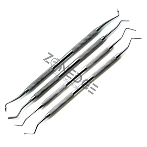 Juego de talladores de relleno compuesto dental profesional, instrumentos restauradores de doble extremo de 4 piezas - Product Image 3