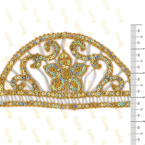 Tùy chỉnh thân thiện với môi long lanh biên giới ren hoa mẫu thanh lịch dokoh appliques hotfix vá dòng băng Dải Arab kaftan - Product Image 2