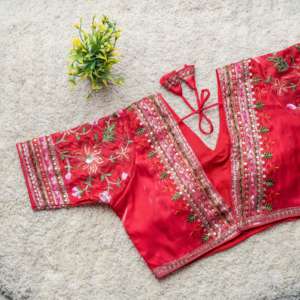 Chemisier ethnique cousu broderie lourde belle toutes les manches vêtements de soirée de mariée pour la culture pakistanaise indienne col en V prêt à l'emploi - Product Image 4