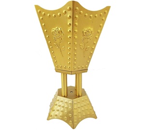 Quemador de Oud de metal adornado hecho a mano en estilo árabe Quemador de Oud árabe con acabado plateado en metal Acabado vintage Artesanal Bakhoor - Product Image 4