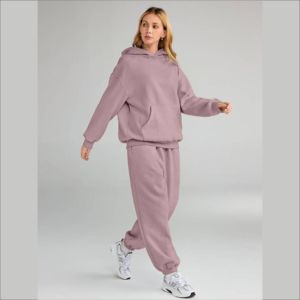 High Quality Plus Size Hooded Anti-Bacterial Tracksuits Women 380GSM Heavyweight <b>Thick</b> Fleece Jogger Sets Autumn Casual - Product Image 6