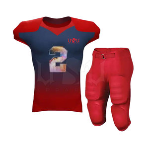 Uniforme de football américain de haute qualité avec logo personnalisé, fabrication professionnelle, manches courtes, 100% polyester, vêtements de sport - Product Image 1