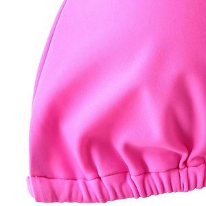 Conjunto de Bikini de 2 Piezas Transpirable para Mujer, Top con Logo Frontal y Botones, Calidad Premium, Spandex/Poliéster Ecológico de Secado Rápido - Product Image 5