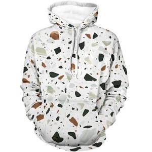 Attractive Trending Cotton <b>Blended</b> Sublimation Knitted Combed Cotton Fleece Fabric Full Sleeve Mens Hip Hop Pullover Hoodies - Product Image 4