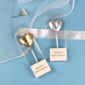 Set di candele di compleanno a spirale a forma di stella e cuore di alta qualità candele per feste di compleanno fantasia - Product Image 4