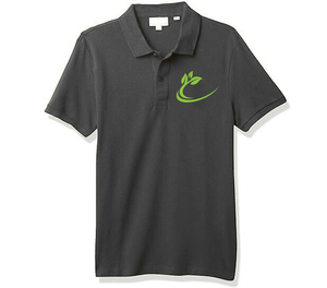 Chemise décontractée pour homme, manches courtes, vert sarcelle, en polyester/coton tricoté, infroissable, avec logo brodé sur le devant, respirante, coupe classique - Product Image 4