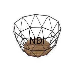 Eco Friendly <b>Table</b> Top Decoration Iron Wire Fruit Storage <b>Basket</b> Wooden Base Iron Wire Fruit Vegetable Storage <b>Basket</b> - Product Image 1