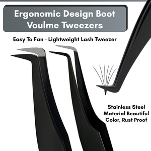 แหนบขนตาปลอมปริมาณ90องศาสำหรับการต่อขนตาเพิ่มวอลลุ่มปลายไฟเบอร์ออกแบบโลโก้ได้ตามต้องการ - Product Image 6