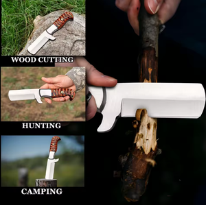 Cuchillo de Acero de Damasco al por Mayor OEM, Cuchillo de Caza con Mango Completo, Punta de Caída Fija, Funda de Cuero, Supervivencia en Campamentos, 1 Año - Product Image 3