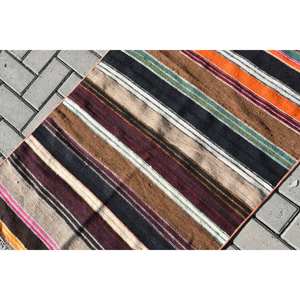 พรมตุรกีสีน้ำตาลดำวินเทจแบบคลาสสิกพรมห้องนั่งเล่นขนสัตว์2.5x3.6ft ลายเย็บปะติดด้านหลังยางสำหรับวัยรุ่นโถงทางเดิน - Product Image 5