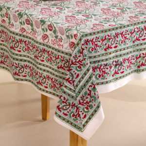 ผ้าปูโต๊ะพิมพ์ลายบล็อกด้วยมือผ้าคลุมโต๊ะปรับแต่งได้อย่างสง่างามและไม่เหมือนใคร - Product Image 5