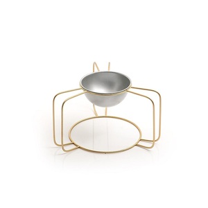 Bol de service en acier inoxydable avec support en fer Bol à chocolats de taille et de forme personnalisées pour la vaisselle - Product Image 1