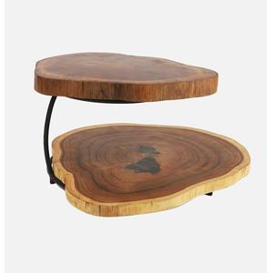 Plateau en marbre blanc et support à gâteau à base de métal avec finition mate forme ronde avec couleur et tailles personnalisées 8x8x4 pouces - Product Image 5