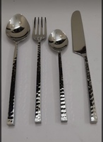 Ensemble de couverts de luxe modernes en acier inoxydable 5 pièces avec manche doré et finition miroir, cuillère, fourchette, couteau, vaisselle pour la maison au meilleur prix