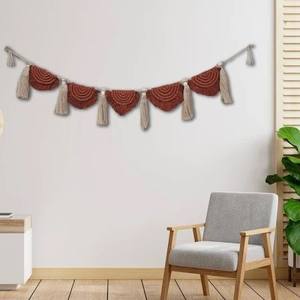 Directo del proveedor Boho Garland Macrame Colgante de pared Forma rectangular para ANIVERSARIO DE Navidad o cualquier ocasión - Product Image 5