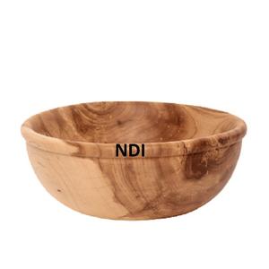 Cuencos redondeados para servir alimentos Top Trending Estilo único Ensalada de frutas y verduras Sopa Servir Cuenco de madera Mesa - Product Image 1