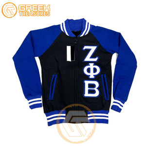 Personnalisé de haute qualité Zeta Phi Beta Varsity Jacket respirant polaire brodé crête lettres sororité coton en gros - Product Image 6
