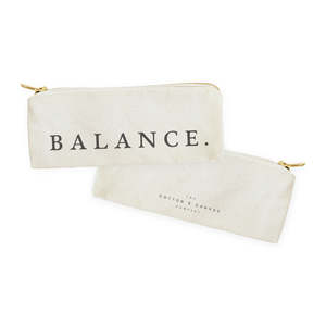 Portable Balance Cotton Canvas Pencil <b>Case</b> Travel Pouch Zipper <b>Makeup</b> Organizer Bag Custom Logo for Organizing Your <b>Makeup</b> Go - Product Image 2