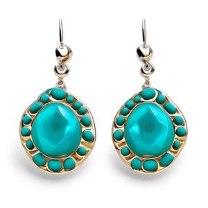 Boucles d'oreilles simples en argent sterling 925 plaqué or avec pierres précieuses naturelles pour femmes et filles - Product Image 1