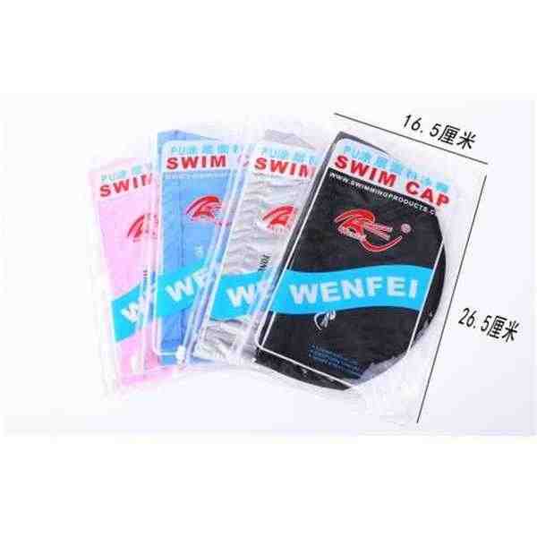 8070 Fashionable Printed Swimming Cap Child and Adult PU Swim Cap with Custom Logo Latex Material