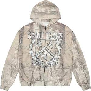 เสื้อฮู้ดดี้ผู้ชายแบบสั่งทำพิเศษ & เสื้อสเวตเชิ้ตแบบมีซิป เสื้อฮู้ดดี้ทรงโอเวอร์ไซส์ ผ้าคอตตอนเทอร์รี่หนาน้ำหนัก 500 กรัม ทรงบ็อกซี่เรียบง่าย มีซิป - Product Image 6