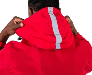 Ensemble survêtement deux pièces pour homme avec capuche, logo personnalisé imprimé, coupe-vent, respirant et léger, 2026 - Product Image 2