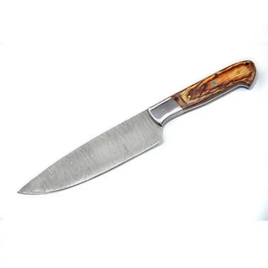 มีดเชฟดามัสกัสทำด้วยมือด้ามจับไม้มีดทำครัวคมมีดเชฟ12นิ้วดีไซน์ใหม่ล่าสุด - Product Image 1