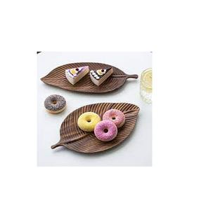 Assiette en acacia filé en forme de feuille Plateau de service fait main poli brillant avec logo personnalisé Forme de feuille - Product Image 6