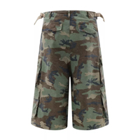 Shorts cargo camouflage pour homme, en tissu Oxford lavé, coupe large, multi-poches, style streetwear
