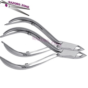 Coupe-ongles professionnel de haute qualité pour pédicure Double ressort en acier inoxydable argenté pince à cuticules lame incurvée pour les orteils - Product Image 6