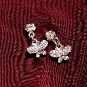 NOVAMART Fine Zarkan Silver Drop Stud Earrings Fashionable Honey <b>Bees</b> Design Wholesale Export - Product Image 2