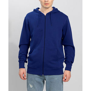 Vestes en molleton à fermeture éclair unisexes et unies faites sur mesure par les fabricants de vêtements en vrac du Pakistan pour l'hiver Polyester/coton - Product Image 2