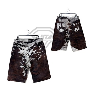 Nouveaux shorts en cuir naturel pour hommes, shorts en cuir de vachette souple véritable, pantalons décontractés, shorts en cuir de haute qualité de conception personnalisée - Product Image 5