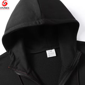 Sudadera con Capucha y Cremallera de Felpa 100% Algodón de Alta Calidad para Hombre, Estilo Nuevo, Invierno, Unisex, 2 Piezas, Venta al Por Mayor, Ropa Urbana - Product Image 4