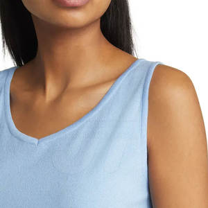 เสื้อแขนกุดผู้หญิงขนาดใหญ่พิเศษออกแบบได้ตามต้องการสไตล์ลำลองระบายอากาศได้ทรงหลวมลายพิมพ์สีทึบ - Product Image 5