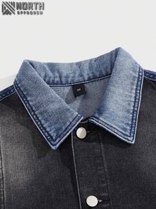 Chaqueta vaquera para hombre, talla personalizada 2025, ajustada y regular, ropa de invierno, transpirable, secado rápido, logotipo frontal, alta calidad, venta al por mayor - Product Image 3